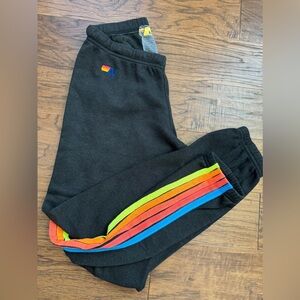 Aviator nation neon stripes sweats